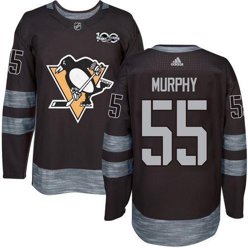 Adidas Penguins #55 Larry Murphy Black 1917-100th Anniversary Stitched NHL Jersey
